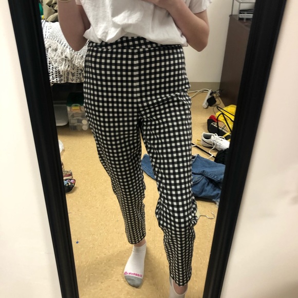 Black and White Checkered Pants - Picture 3 of 4